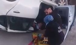 Elazığ’da Otomobil Takla Attı