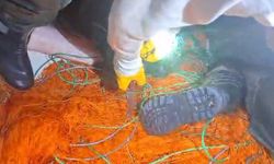 Elazığ'da kaçak avcılara ait 300 metrelik ağ ele geçirildi