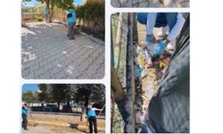 Harput Anaokulu ve Bahçelievler İlkokulu Bahçelerine Yükümlülerden Titiz Temizlik