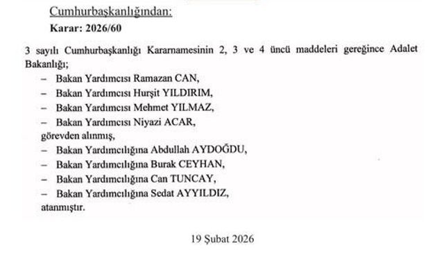 Elazığlı Abdullah Aydoğdu Adalet Bakan Yardımcısı Oldu