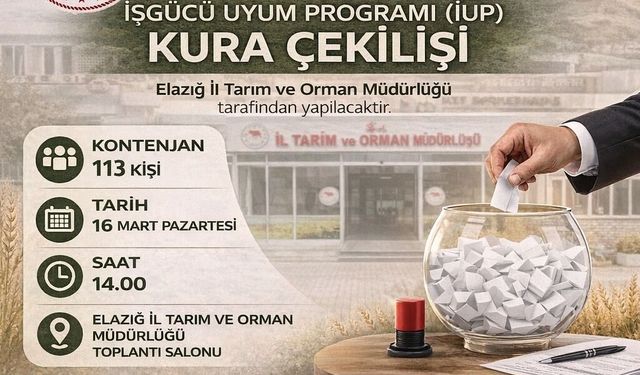 113 Kişilik İşgücü Uyum Programı İçin Kura Çekilecek