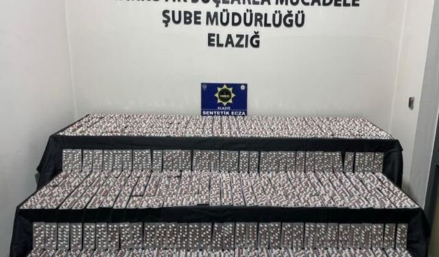Elazığ’da Uyuşturucu Operasyonu: 6 Bin 395 Adet Sentetik Ecza Ele Geçirildi