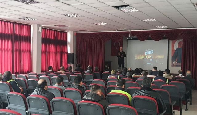 Alacakaya ilçesinde narkotik suçlarla mücadele eğitimi