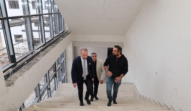 İL MİLLİ EĞİTİM MÜDÜRLÜĞÜ’NÜN YENİ HİZMET BİNASINDA ÇALIŞMALAR SÜRÜYOR