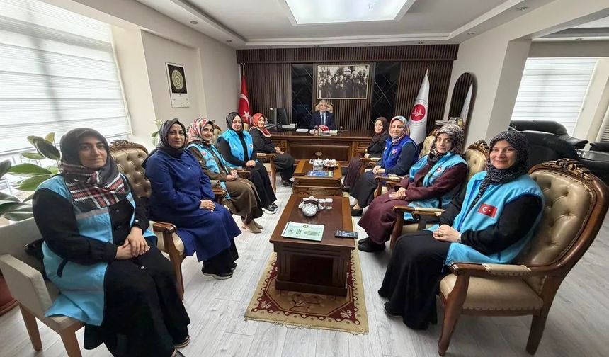 Müftü Bingöl’e Anlamlı Ziyaret: TDV Kadın Kolları Çalışmalarını Anlattı