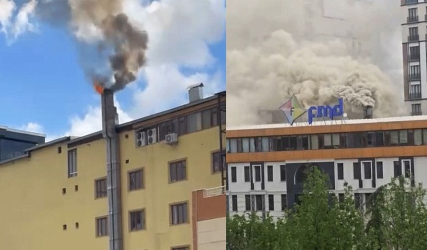 Elazığ'da çıkan baca yangını korkuttu