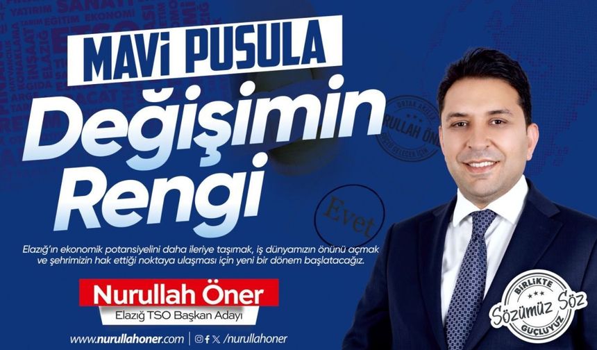 Nurullah Öner’in seçim rengi belli oldu: "Mavi Pusula"