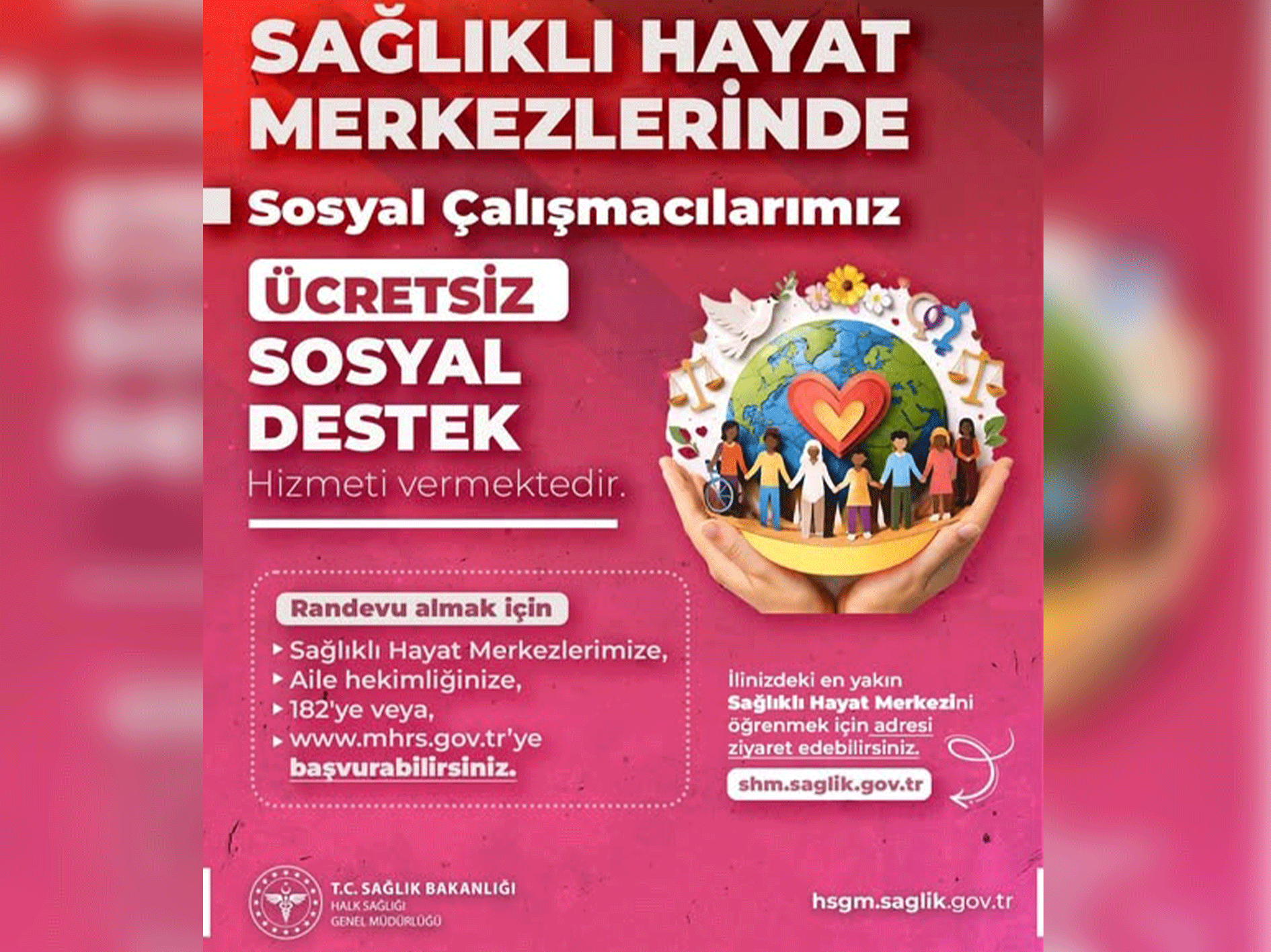 Elazığ’da Sağlıklı Hayat Merkezlerinde Ücretsiz Sosyal Destek Hizmeti