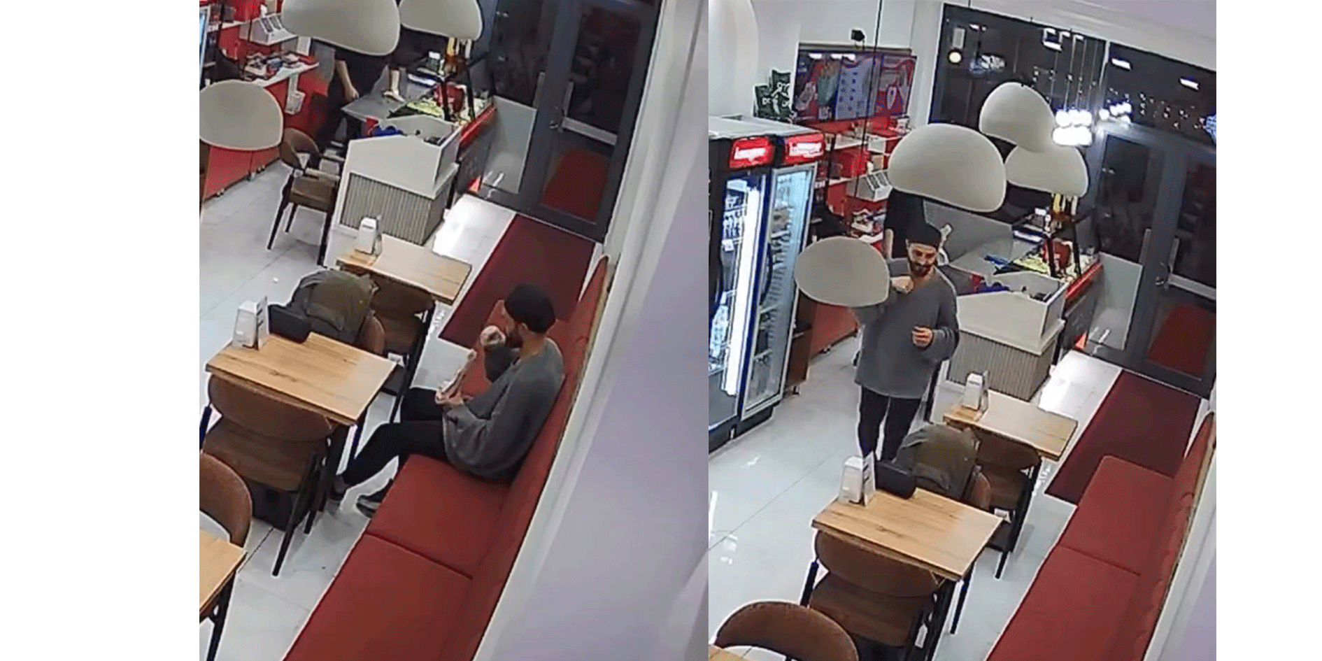 Sipariş ettiği dürümün içerisine sakalının kıllarını koydu, hesap ödemeden çıktı