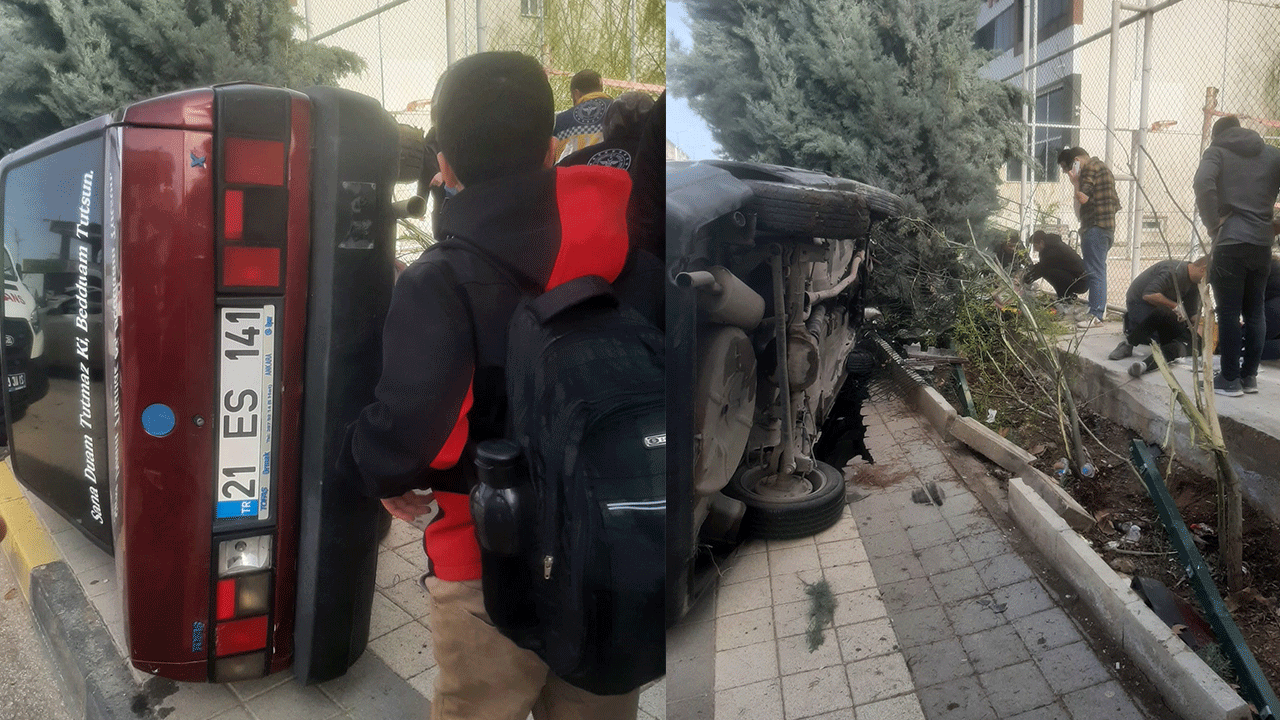 Diyarbakır’da drift atan sürücü kaldırımda yürüyen öğrencilere çarptı