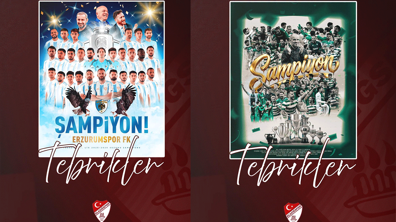 Elazığspor’dan Anlamlı Jest! Şampiyon Takımlara Tebrik Mesajı