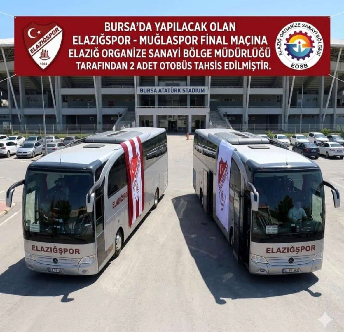 Elazığspor Taraftarına Bursa Yolu Açıldı: Final Öncesi Otobüs Desteği